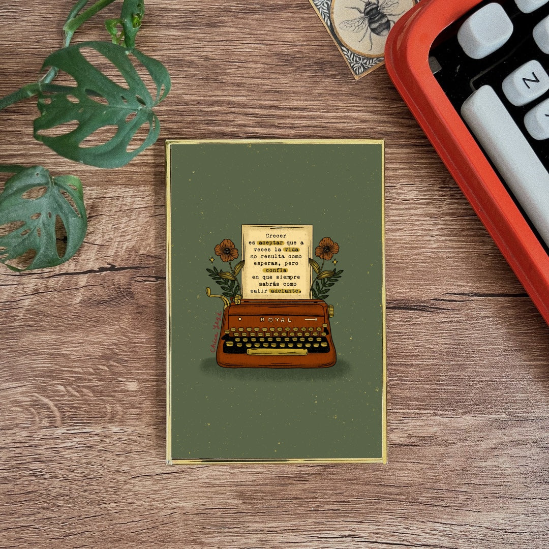 Postal enmarcada / Crecer es aceptar
