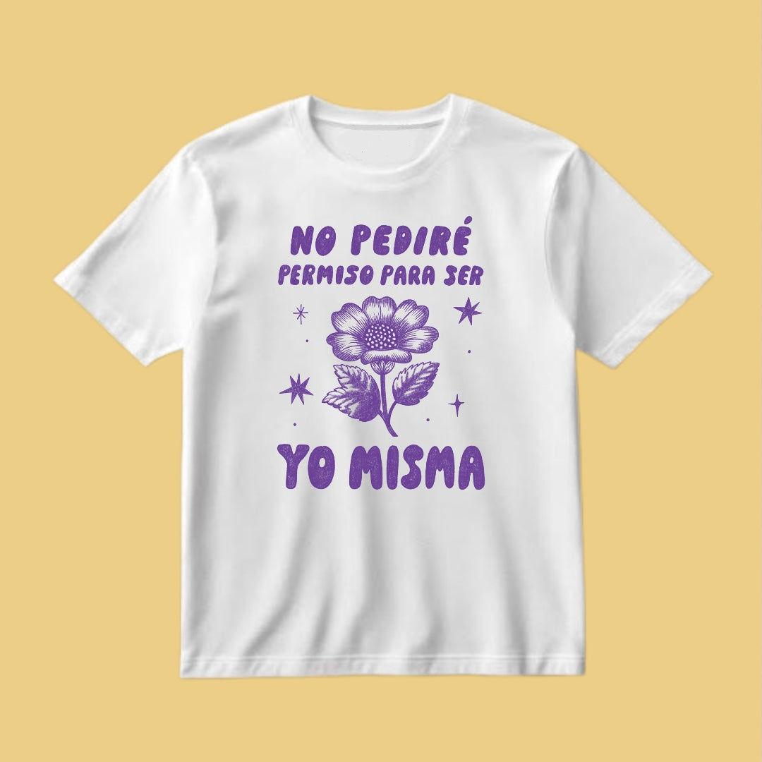 Playera "No pediré permiso" Morada