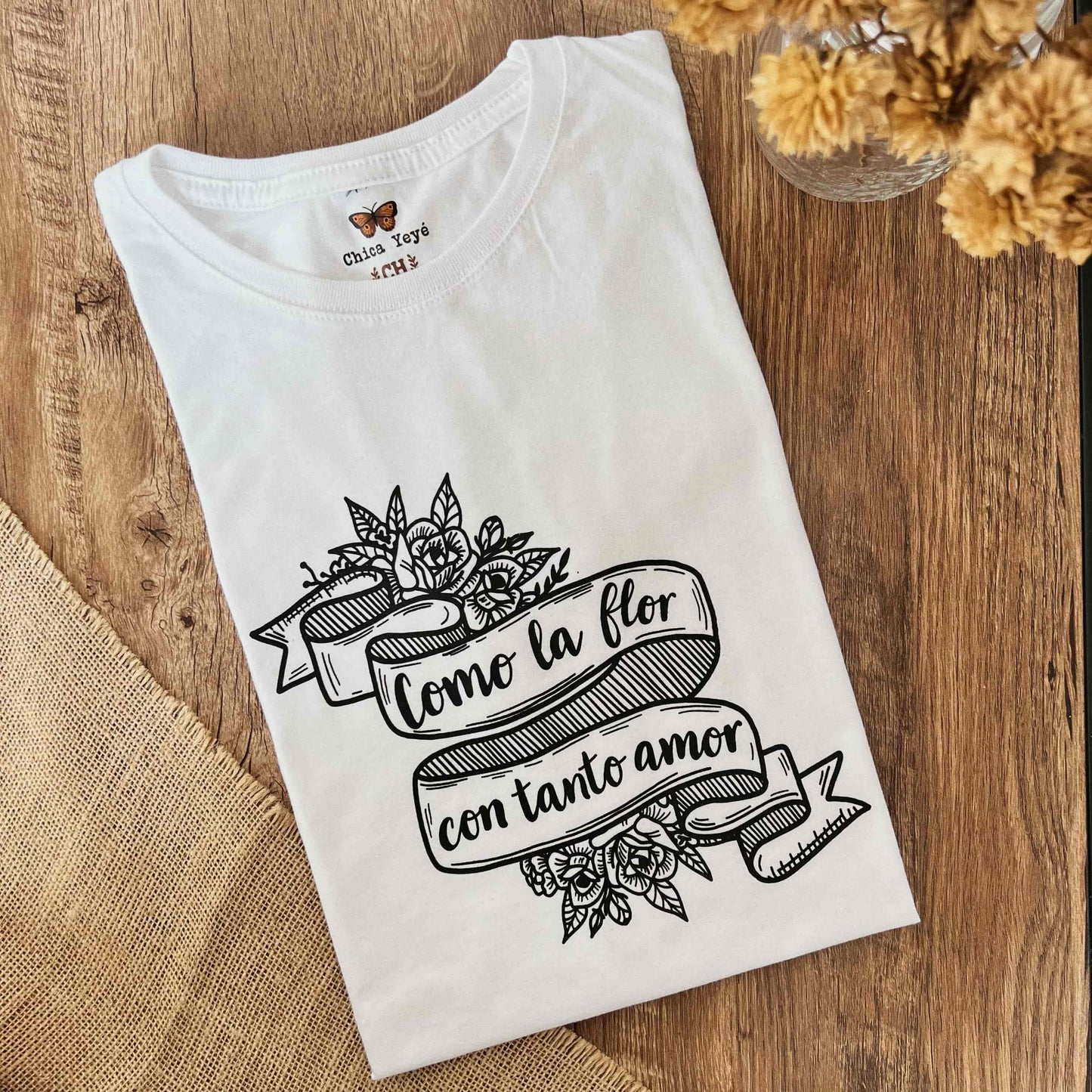 playera como la flor