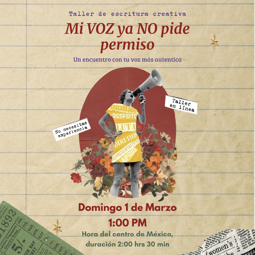 Taller de escritura | Mi voz ya NO pide permiso (en línea) ✍🏼