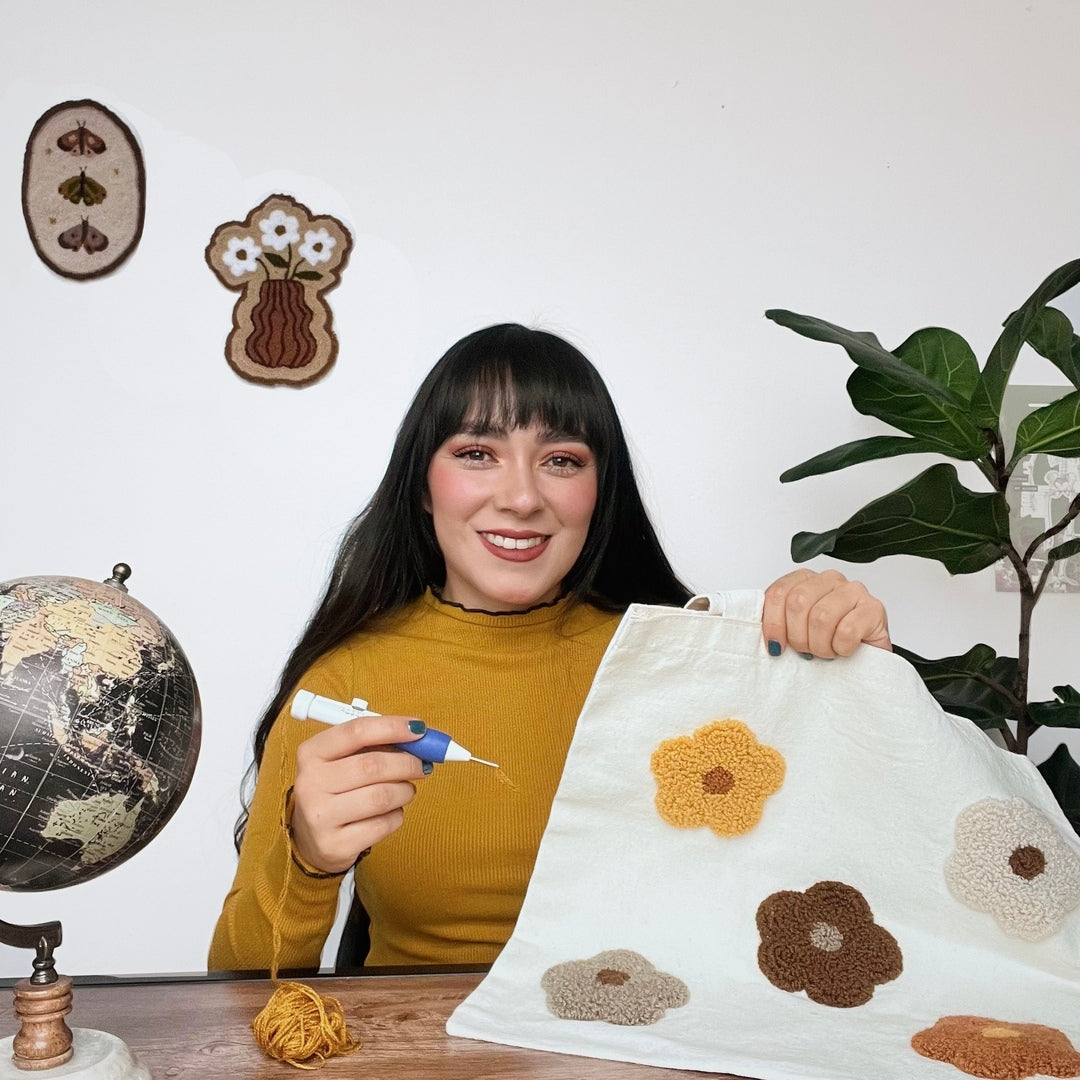 Taller en línea/ Borda tus ideas con Punch Needle (pregrabado) 🧵