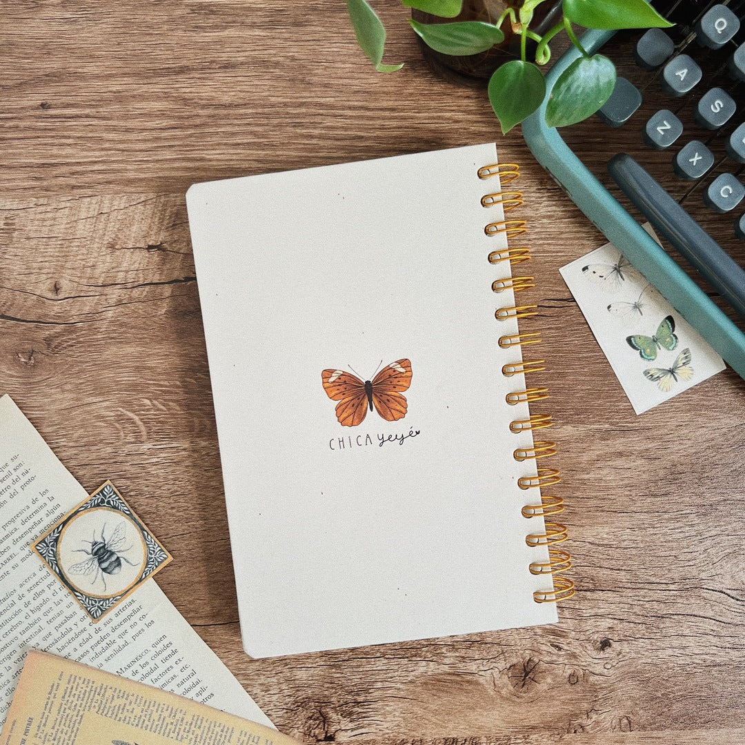 Libreta pasta dura/ Mariposas