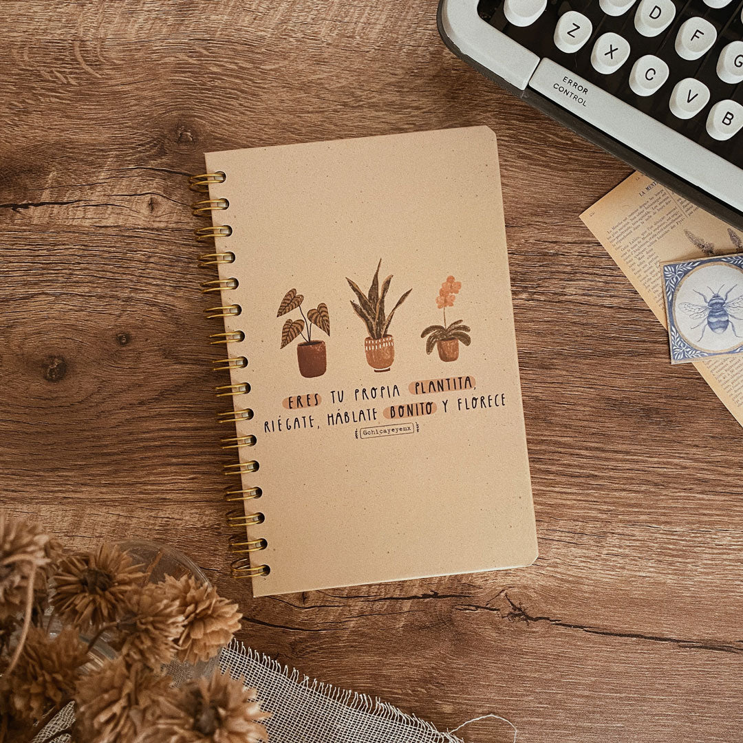 Libreta pasta dura/ Eres tu plantita