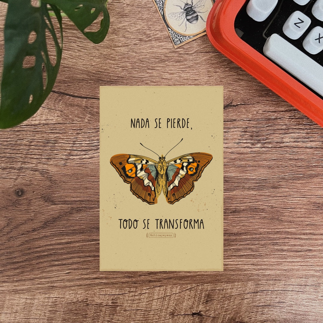 Postal enmarcada / Todo se transforma
