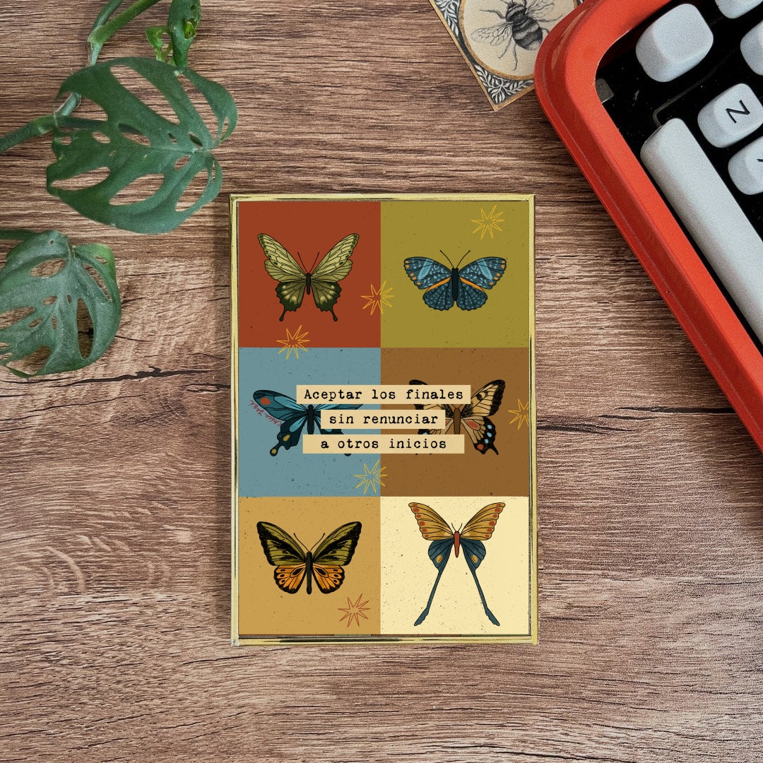 Postal enmarcada / Aceptar los finales