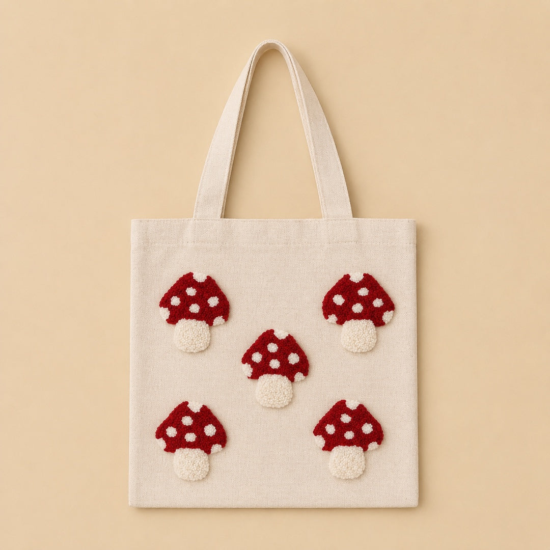 Kit de Punch Needle/ Tote bag hongos