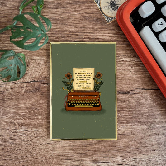 Postal enmarcada / Crecer es aceptar