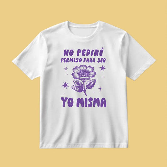 Playera "No pediré permiso" Morada