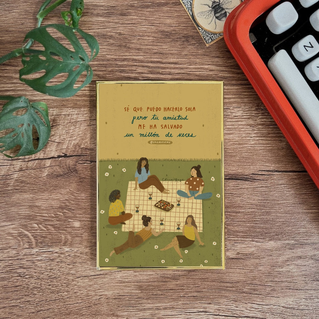 Postal enmarcada /Se que puedo sola