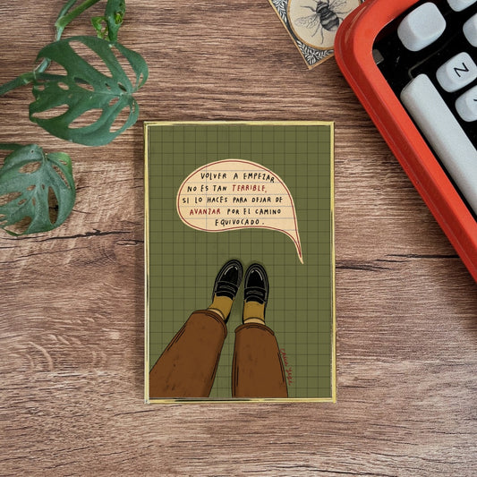 Postal enmarcada / Volver  a empezar