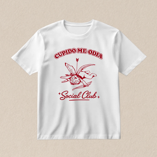 Playera "Cupido me odia” Blanca
