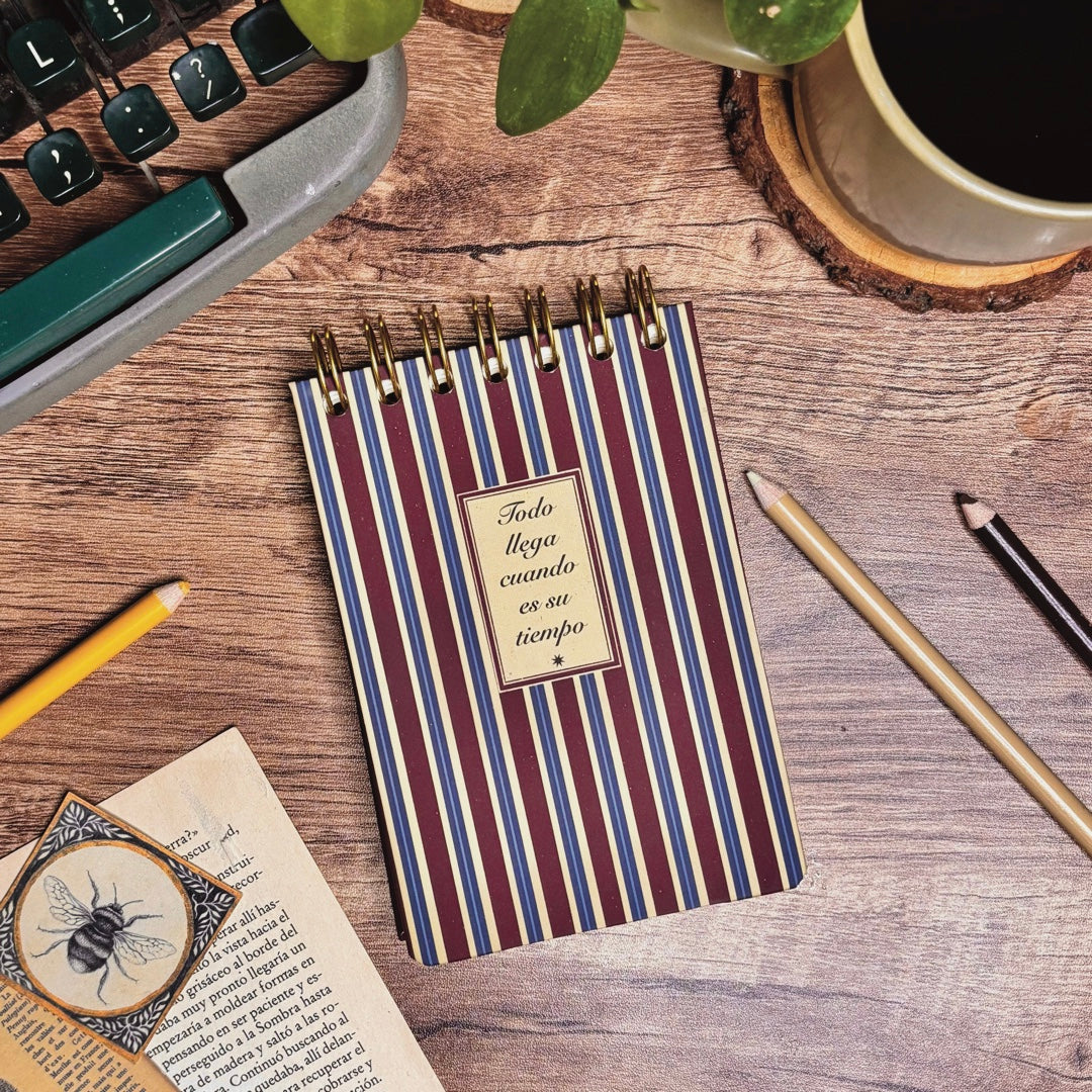 Libreta pasta dura MINI/ Todo llega cuando es su tiempo