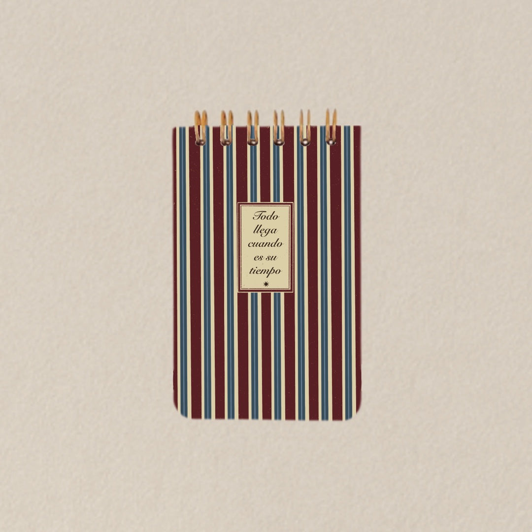 Libreta pasta dura MINI/ Todo llega cuando es su tiempo
