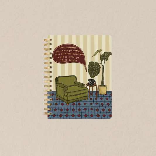 Libreta pasta dura/ Sigue trabajando