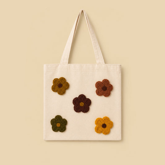 Kit de Punch Needle/ Tote bag flores
