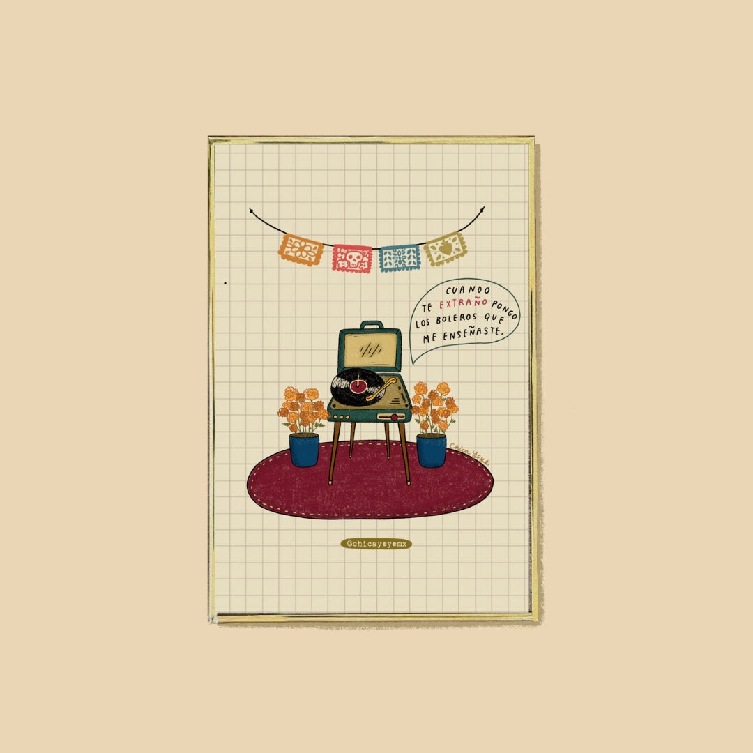 Postal enmarcada / Boleros