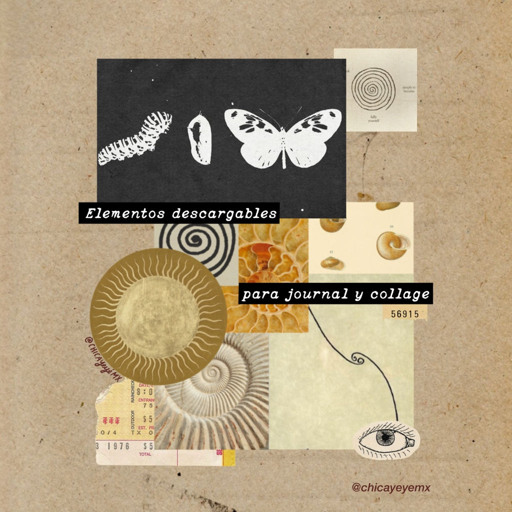 Elementos para Collage y journaling - Descargables