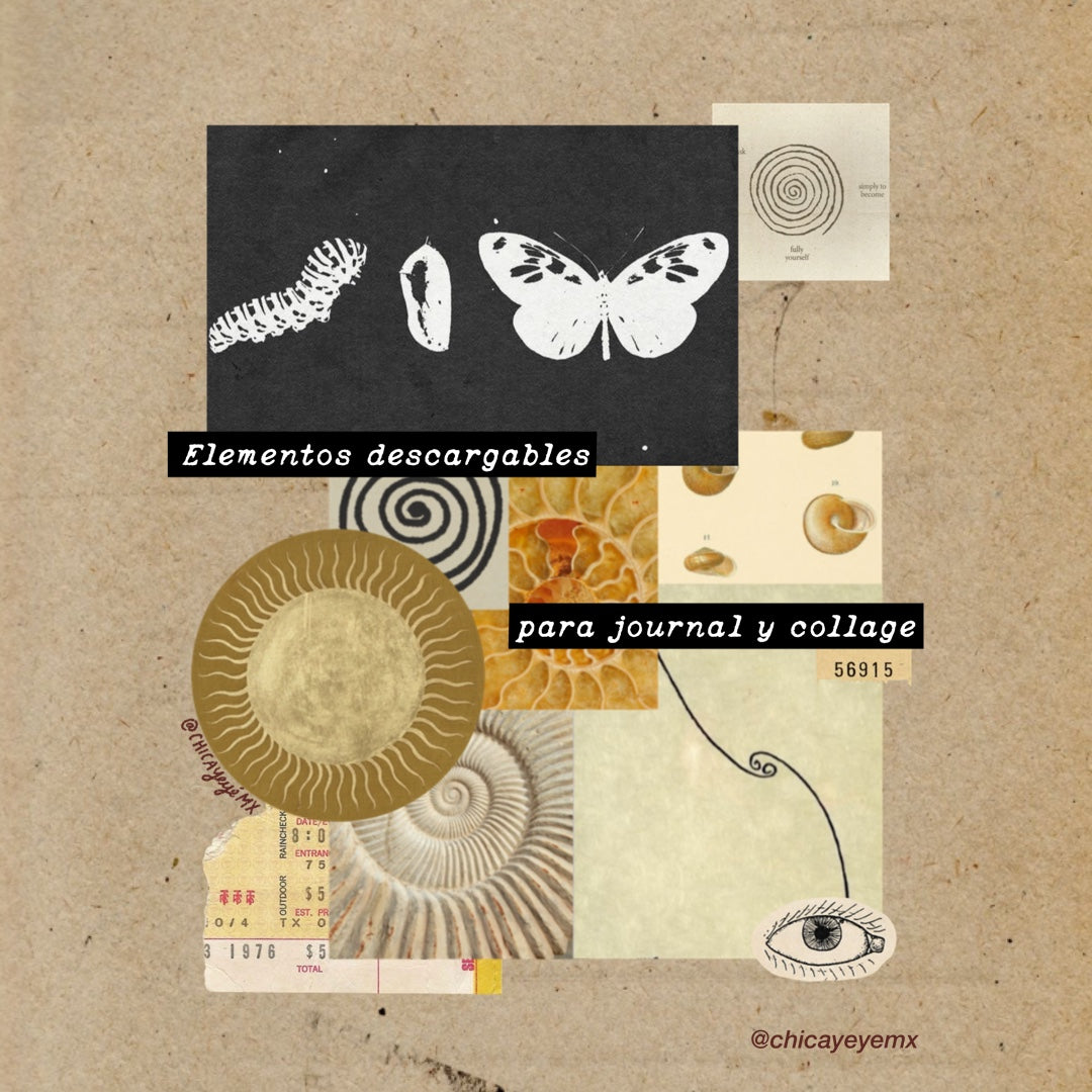 Elementos para Collage y journaling - Descargables