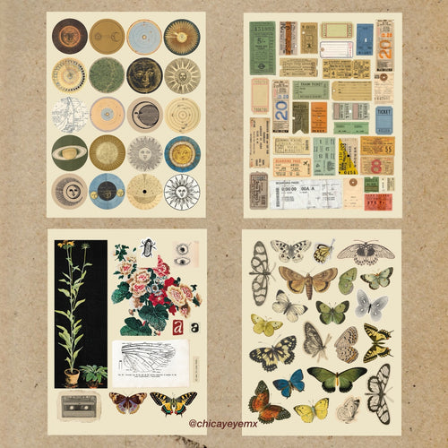 Elementos para Collage y journaling - Descargables