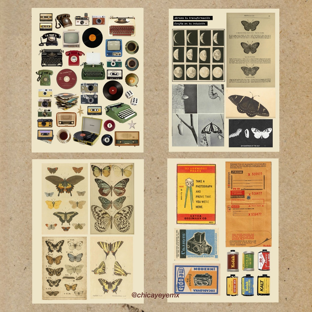 Elementos para Collage y journaling - Descargables